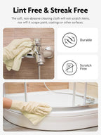 Fantasticlean Microfiber Cleaning Cloth Roll -40 Pack, Tear Away Microfiber Towels, 12" x 12", Reusable, Washable, Scratch Free, Ultra Absorbent Dishcloth for Car, Home Supplies, Pet, Kitchen (Beige)