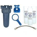 Dishwasher Water Filter, KleenWater KW2510HW Under Sink Filtration System, Polyphosphate Filters for Hard Water and Cloudy Film Residue on Dishes and Glasses