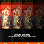 OMED LED Edison Light Bulb 24 Pack, Dimmable Criss-Cross Filament LED Bulbs, 60 Watt Equivalent 2700K Soft White Vintage Style Amber Glass Edison Bulb, 600 Lumens 6W Medium Base E26 ST64 Light Bulb