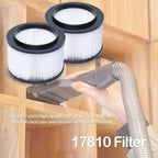 17810 Filter Compatible with Craftsman 4 Gallon Vacuum Filter,9-17810 Wet Dry Vacuum Filter Compatible with Craftsman 4 Gallon Replacement Filter (2 pack)