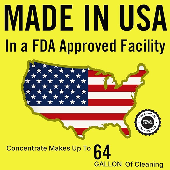 Multi-Purpose Probiotic Enzyme Cleaner, (1 gallon, Citrus) - Pet Stain and Odor Remover - Concentrated - Professional & Home Strength Drains, Floors, Bathrooms, Toilets Trash Can, Made in USA