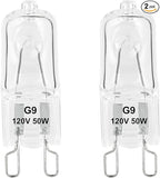 G9 Heat Lamp Bulbs for Reptile,Day White, Mini Halogen Bulb 50W, Infrared Reptile Heat Lamp for Bearded Dragon Gecko Turtle Lizard, Pack of 2