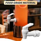 2 Pack Replacement Cooler Faucet Water Dispenser Tap Set BPA Free Plastic Spigot Water Beverage Lever Pour Dispenser Valve Water Crock Water Tap（2 White）