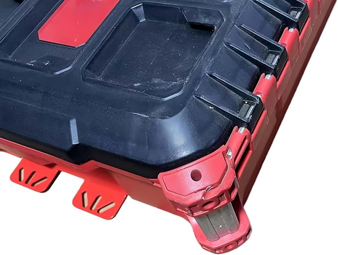 Packout Mounting Plate, Metal Base for Milwaukee Toolboxes, Wall or Floor Mount (2, red)