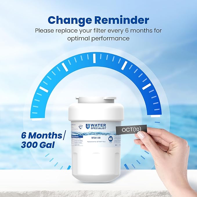 Waterspecialist WS613B Replacement for MWF®, SmartWater® MWFP, MWFA, GWF, HDX FMG-1, WFC1201, GSE25GSHECSS, PC75009, RWF1060, Kenmore® 9991 Refrigerator Water Filter, 3 Filters