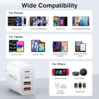 40W USB C Charger Cube, 2-Pack Wall Plug Fast Charging Block, 4-Port PD+QC Power Adapter Multiport Brick Type C Box for iPhone 17/16/15/14/13/12/11/Pro Max/XS/XR/8/7, Tablets, Cellphones