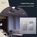 TOPGREENER Digital Dimmer Light Switch for 200W Dimmable LED/CFL Lights, Single Pole/3-Way LED Slide Dimmer Light Switch, Neutral Wire Not Required, UL Listed, TGSDS3-SV, Silver, 1 Pack