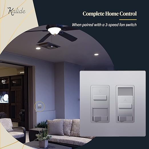 TOPGREENER Digital Dimmer Light Switch for 200W Dimmable LED/CFL Lights, Single Pole/3-Way LED Slide Dimmer Light Switch, Neutral Wire Not Required, UL Listed, TGSDS3-SV, Silver, 1 Pack