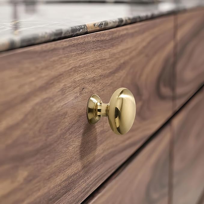 TUNNY 10 Pack Cabinet Knob- Champagne Bronze Furniture Hardware Handles for Kitchen Cabinets Bedroom Dresser Wardrobe Cabinet Pulls