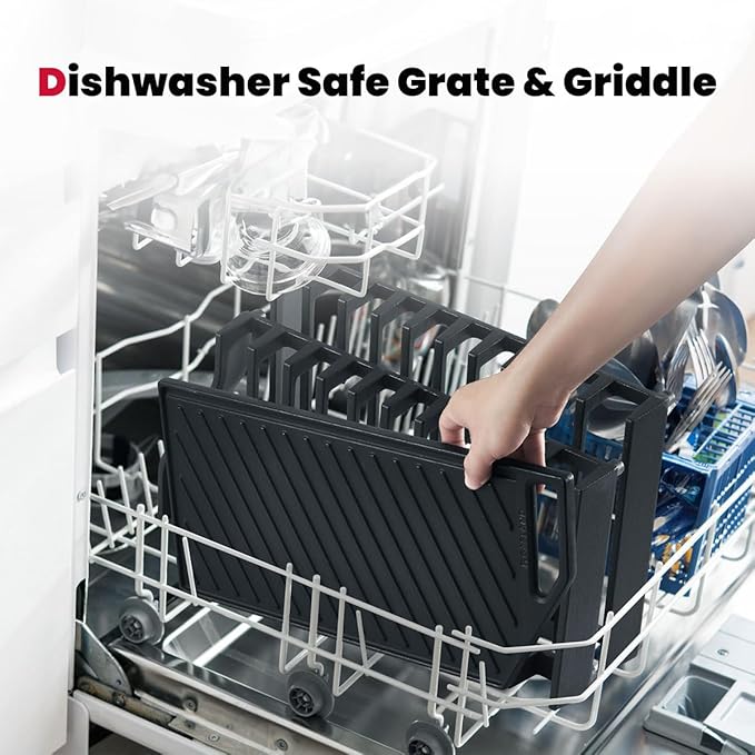 GASLAND Master 30 Inch Gas Cooktop with Griddle PRO GH3805SS1FC with 5 Burners, CSA certified, 120V Plug-in, NG/LPG Convertible