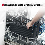 GASLAND Master 36 Inch Gas Cooktop with Griddle PRO GH3905SS1FC with 5 Burners,CSA certified, 120V Plug-in, NG/LPG Convertible