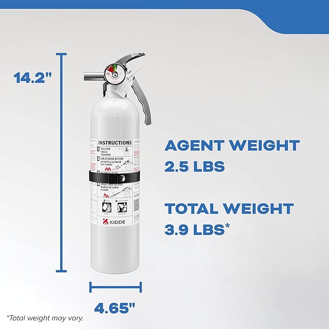 Kidde Fire Extinguisher for Boats, Single-Use 10BC