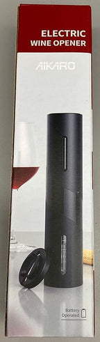 AIKARO - Electric Wine Bottle Opener Automatic Electronic Corkscrew, Rechargeable