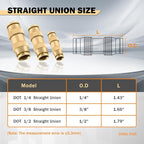 CheeMuii 23 PCS Brass DOT Air Line Fittings with 30FT 1/4" and 20FT 3/8" DOT Air Line Kit Push Lock Quick Connect Fittings with Pneumatic Tubing Set