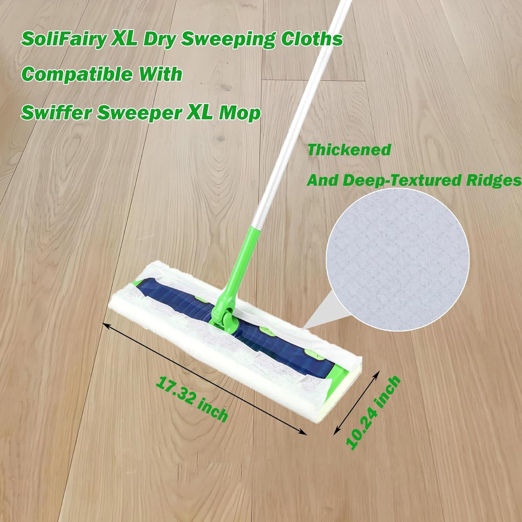 XL Dry Sweeping Cloth Refills for Swiffer Sweeper X-Large Mop, XL Disposable Dry Pads Refills, Pet Hair Dust Heavy Duty Dry Floor Cloth Refills for Floor Sweeping and Cleaning, 60 Count