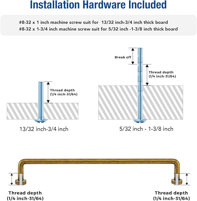 JOY DECOR Cabinet Pulls – 7-1/2 Inch Hole Center, Antique Brass, 10 Pack, Zinc Alloy Cabinet Handles for Drawers & Cupboard – Vintage Style Hardware for Kitchen, Bathroom, Dresser, Furniture Makeover