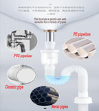 YIZHONG Fast-Acting Drain Cleaner Powder - Powerful Unclogging for Kitchen Sink and Toilet Pipes