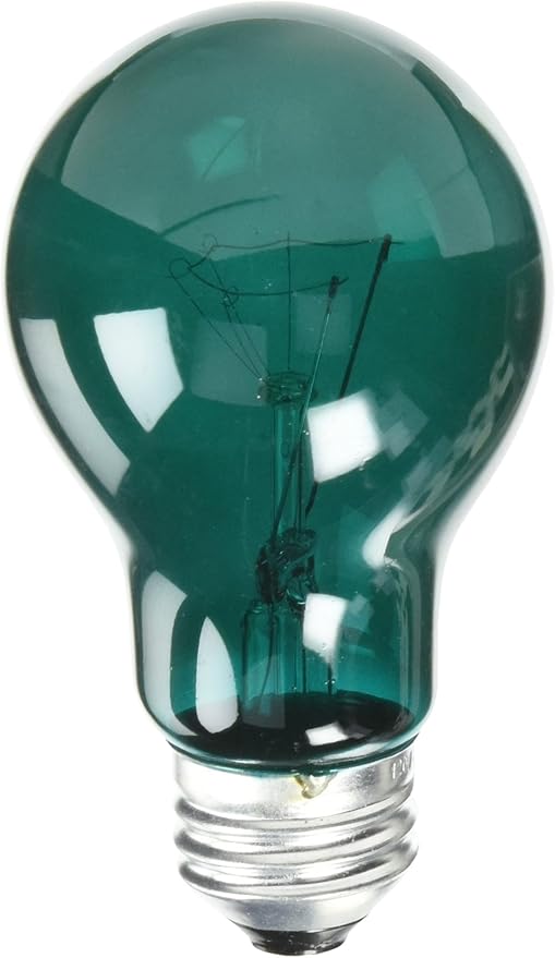 Westinghouse 0344400, 25 Watt, 120 Volt Trans Green Incandescent A19 Light Bulb - 2500 Hours, Transparent Gren