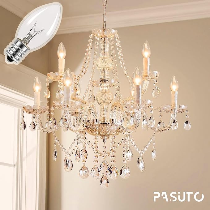 25 Pack C9 Clear Incandescent Replacement Bulbs, C9 Vintage Christmas Lights Outdoor Incandescent Bulbs Fits in C9/E17 Base for Indoor Outdoor Home Party Decorations, 7 Watts Night Light Bulbs