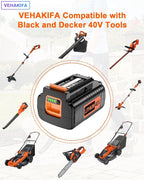 3000mAh 40V Compatible with Black and DeckerLCS1240 LST540 LBX2040 LBXR36 LBXR2036 LBX1540 LST136W Battery Compatible with All Power 40V Black and Decker Power Tools