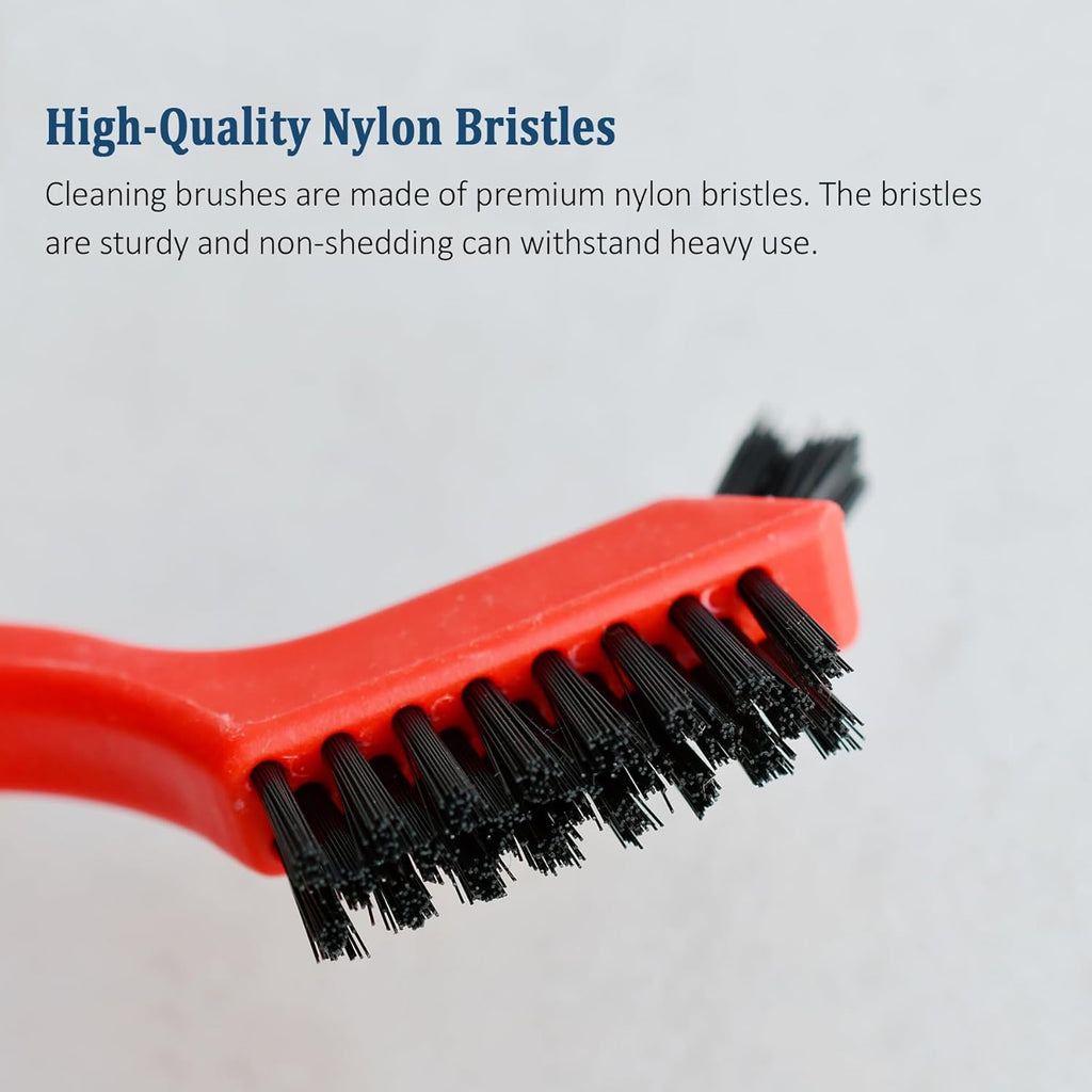 3pcs Nylon Brushes for Cleaning, Small Cleaning Brushes for Tight Spaces, Car Detailing Brush Set for Cleaning Dust in Holes