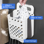 Laundry Basket Hamper,Hanging Wall Collapsible Laundry with Handle,Space-Saving Foldable Storage Dirty Washer Organizer Bin Multi-function Container Waterproof Durable,Set of 2(XL&M)