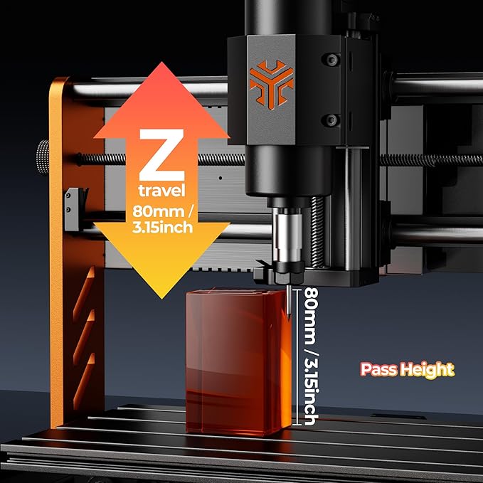 ACMER CNC Router Machine 500W, 3018 Engraver for Wood/Metal/Acrylic Cutting Milling 11.8"x7", ±0.025mm Precision ER11 Chuck, ESP32 Control, Compatible with Candle/Easel,Ascarva 3S