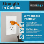 IronBox Electric - Heavy-Duty 5-15P to C13 Power Cord - 3 Prong 15A 125V 14/3 SJT PC Cable - Cord for Computer, Monitor, Subwoofer, Amplifier - Cable for Power Supply - (Red 2 Foot)