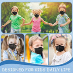 RANTO Kids Masks, 50pcs 5 Ply Mask for Children with Adjustable Earloop, Multicolor Print Mask with Soft Sponge Nose Bridge