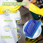 5 Pack Electric Cleaning Brush Pad Kitchen Bathroom Household Cleaning Pad Swimming Pool Wall Cleaning Brush Heavy Duty Griddle Scrubber Scouring Pad and 1 Pack Handle kit(Blue)
