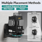 JEPPO Laser Level 360 Self Leveling,4D 4x360° Green 16 Cross Line Lazer Leveler Tool for construction and Tiling Floor,APP Remote Control,with 5000mAh Rechargeable Battery,Magnetic Rotating Stand