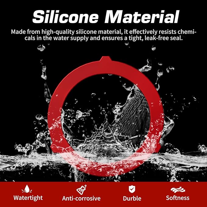 Triple-Lip Design Flush Valve Seal for Kohler, 2 Pcs Upgraded Silicone Material Canister Toilet Tank Parts Gasket Replacement for GP1059291, for Easy Install and Uninstall