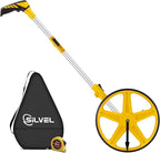 SILVEL 12 Inch Measuring Wheel, MAX9999FT Measuring Wheel in Feet and Inches, One key to Zero Rolling Tape Measuring Wheels, yellow
