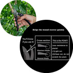 Sharp Pruning Shears for Gardening, 8" Garden Shears Heavy Duty SK5 Blade, Precision Garden Clippers Handheld, Gardening Shears with Ergonomic Handle