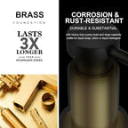 Lava Odoro Champagne Gold Soap Dispenser for Kitchen Sink, Modern Brass Built in Countertop Pump Dispenser with 18 Oz Refillable Bottle, Kitchen Soap Dispenser Spot-Free, Champagne Gold, KSD-21