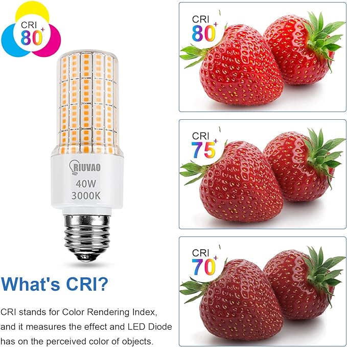 Led corn Light Bulbs 300W Equivalent Super Bright 5000Lm 3000K Warm White led Light Bulb E26/E27 Medium Base 40w Waterproof Led Bulb for Outdoor Indoor Lamp Bedroom Office Garage Warehouse-2 Pack.