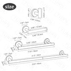 TURS Brushed Nickel 10 Pieces Bathroom Hardware Set, SUS304 Stainless Steel 24 Inch Bath Towel Bar Set, Round Bathroom Accessories Kit Wall Mounted