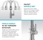 KRAUS Coda 2-Function Single Handle Pull Down Kitchen Faucet in Spot-Free Stainless Steel, KPF-1626SFS