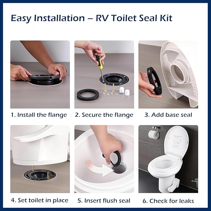 Toilet Wax Ring Replacement Kit，Premium Toilet Seal and Gasket Replacement，Toilet Flange Repair Kit Include Hardware Nuts, Washer, Bolts and Bolt Caps