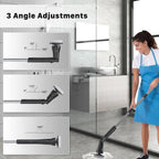 Electric Spin Scrubber, Hillyfe Power Shower Cleaning Brush with 7 Replaceable Brush Heads, IPX7 Waterproof, 2 Speeds (300/400 RPM) Electric Scrubber with Wall Mount Hook for Bathtub, Floor，Black