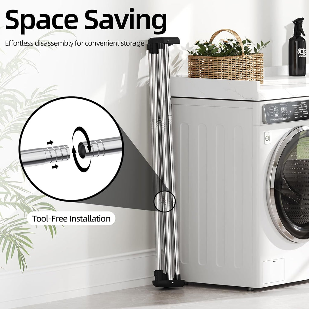 APEXCHASER Clothes Drying Rack Foldable, Stainless Steel Laundry Drying Rack Collapsible, Clothes Hanger for Sweater Baby Clothes Towel for Indoor & Outdoor, Portable Clothes Airer for Travel