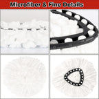 3 Pack White Spin Mop Replacement Heads, Mop Head Replacement 100% Microfiber, Deep Cleaning, Spin Mop Refill Replacement Head Compatible with 1-Tank System