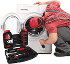 39-Piece Household Tools Kit - Small Basic Home Tool Set with Plastic Toolbox - Great for College Students, Household Use & More