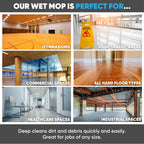 36" Microfiber Wet Mop Pad (3) - Microfiber Wholesale