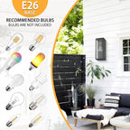 Black Exterior Lighting Fixtures 2Pack, 12.6'' Waterproof Outdoor Wall Sconce Porch Lights Exterior, Outdoor Coach Lights for Garage with Clear Glass Shade, Exterior Outside Lights for House