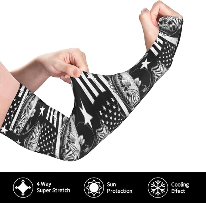 Men Women Anti-Slip Cooling Arm Sleeves Comfortable Sunshade for Summer Sports