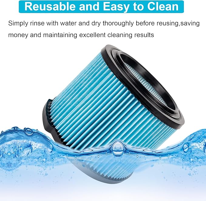VF3500 HEPA Filter Replacement for Ridgid Shop Vacuum 3/4/4.5 Gallon Wet Dry Portable Vacuums,3-Layer Filters for Ridgid WD3050, WD4070, WD4080, WD4522, WD 4050, 4000RV, 4500RV (2 PACK)