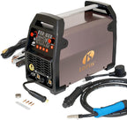 LOTOS MIG180 180A MIG Welder, 6 in 1 Gas MIG, Gasless Flux Core MIG, Stick, Lift TIG, Spot, Spool Aluminum Multi Process Welding Machine, Auto MIG Synergistic Setting & Voltage Fine Tuning, 120/240V