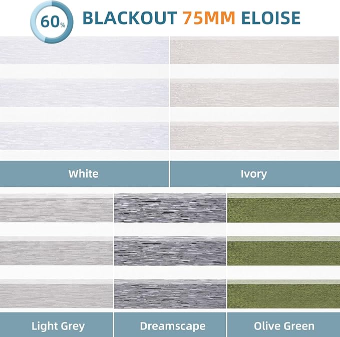 SmartWings Motorized Zebra Shades Work with HomeKit, Alexa, Google Home, 90% Blackout Light Filtering Day Night Sheer Blinds, Privacy Light Control, for Home/Office, Customized, Multi Color Samples