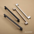 Alzassbg 5 Pack Matt Black Cabinet Pulls, 10 Inch(254mm) Hole Centers Kitchen Cabinet Handles for Cabinets and Drawers AL3061MB